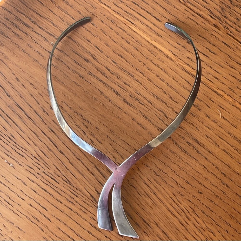 Alicia Plata Mexico Sterling Silver .925 Mid Century Modernist Necklace 44g - Picture 12 of 12